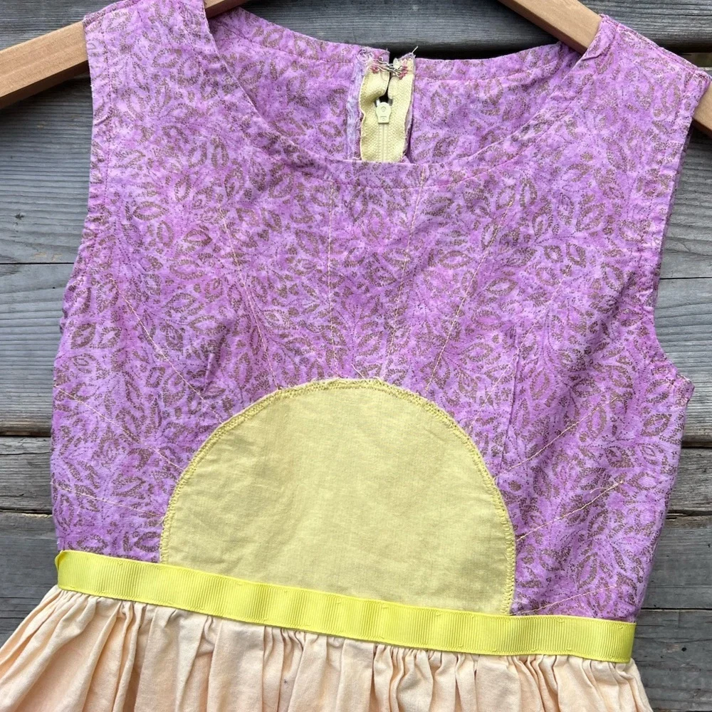 4/5 Mini Boden Cotton Ombré Sunset Girls Summer Dress Waist Tie Girls